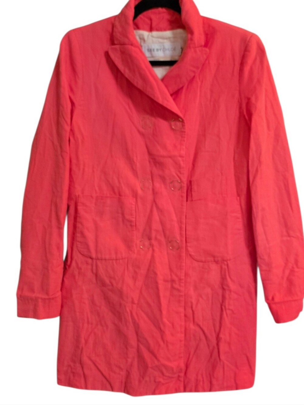 See By Chloe Vintage Snap Feont Closure Jacket With Metal Detailing